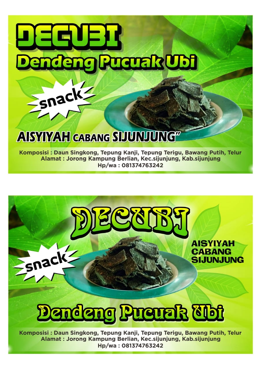 Produk Olahan Makanan Dendeng Pucuak Ubi (DECUBI) SLB Aisyiyah Sijunjung